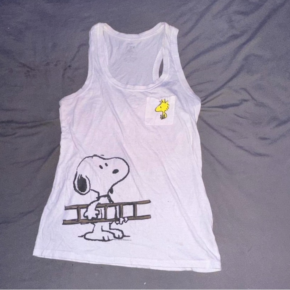 Woodstock and snoopy muscle shirt.